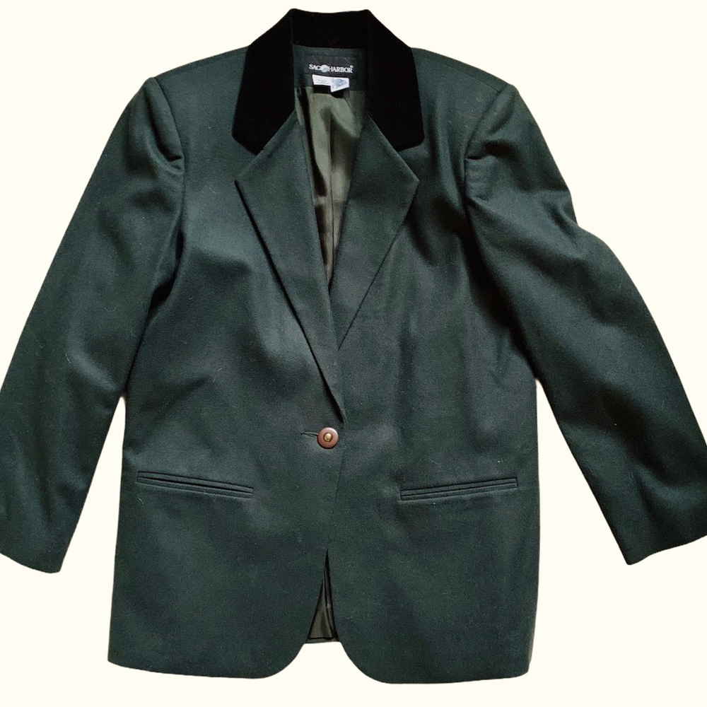 Sag Harbor Olive Green wool blazer